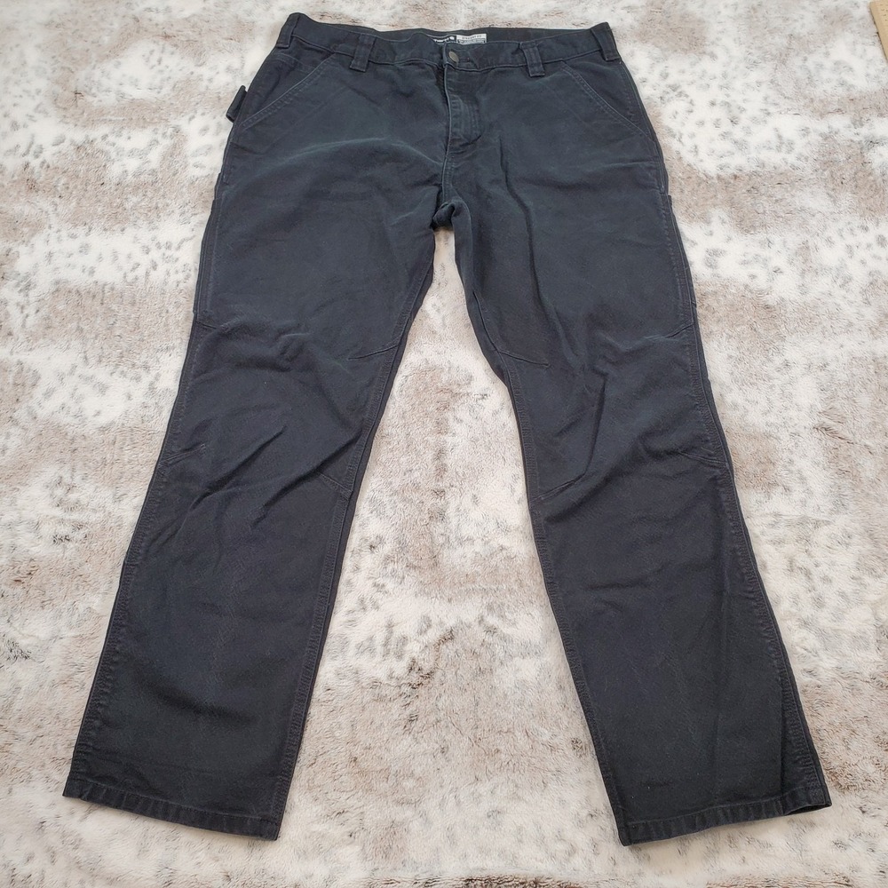 Carhartt Carpenter Pants Mens 36 x 30 Black Straight Fit Duck Canvas 103339 001